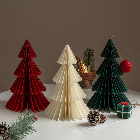 Nicro New Arrival Biodegradable Christmas Festival Supplies Custom Cardboard Paper Honeycomb Decorations Mini Christmas Tree